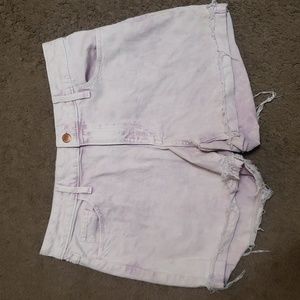 Vintage style womans pink/purple tinted Jean Shorts